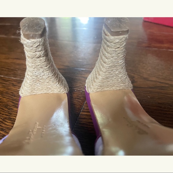 Ferragamo Andromaki Fabric & Leather Heel Sz 10 - Picture 12 of 14